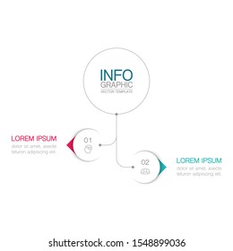 Vector vertical infographic diagram, template for business, presentations, web design, 2 options.
