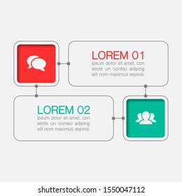 Vector vertical infographic diagram, template for business, presentations, web design, 2 options.