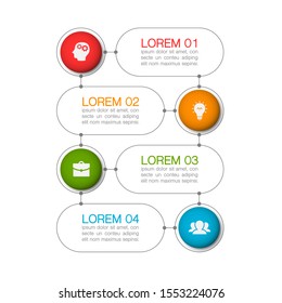Vector vertical infographic diagram, template for business, presentations, web design,  4 options.