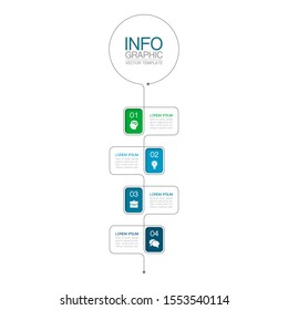 Vector vertical infographic diagram, template for business, presentations, web design, 4 options.