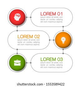 Vector vertical infographic diagram, template for business, presentations, web design, 3 options.