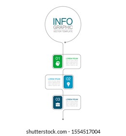 Vector vertical infographic diagram, template for business, presentations, web design, 3 options.