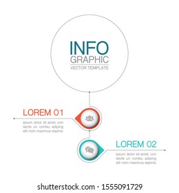 Vector vertical infographic diagram, template for business, presentations, web design, 2 options.