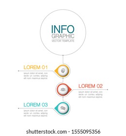 Vector vertical infographic diagram, template for business, presentations, web design, 2 options.