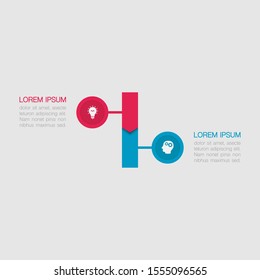 Vector vertical infographic diagram, template for business, presentations, web design, 2 options.
