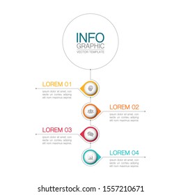 Vector vertical infographic diagram, template for business, presentations, web design, 4 options.