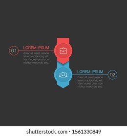 Vector vertical infographic diagram, template for business, presentations, web design, 2 options.