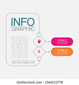 Vector vertical infographic diagram, template for business, presentations, web design, 2 options.