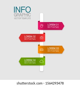 Vector vertical infographic diagram, template for business, presentations, web design, 4 options.