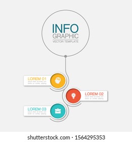 Vector vertical infographic diagram, template for business, presentations, web design, 3 options.