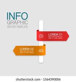 Vector vertical infographic diagram, template for business, presentations, web design, 2 options.