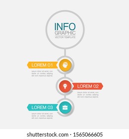 Vector vertical infographic diagram, template for business, presentations, web design, 3 options.