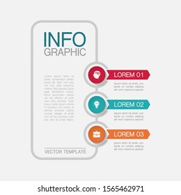 Vector vertical infographic diagram, template for business, presentations, web design, 2 options.