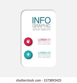 Vector vertical infographic diagram, template for business, presentations, web design, 2 options.