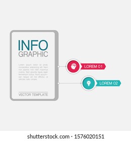 Vector vertical infographic diagram, template for business, presentations, web design, 2 options.