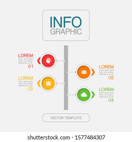 Vector vertical infographic diagram, template for business, presentations, web design, 4 options.
