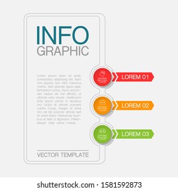 Vector vertical infographic diagram, template for business, presentations, web design, 3 options.