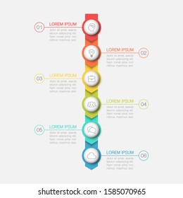 Vector vertical infographic diagram, template for business, presentations, web design, 6 options.
