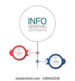 Vector vertical infographic diagram, template for business, presentations, web design, 2 options.