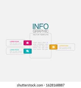 Vector vertical infographic diagram, template for business, presentations, web design, 3 options.