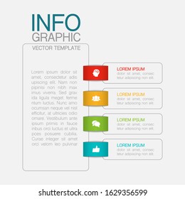 Vector vertical infographic diagram, template for business, presentations, web design, 4 options.