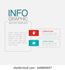 Diagrama de infografía vertical vectorial, plantilla para negocios, presentaciones, diseño web, 2 opciones.