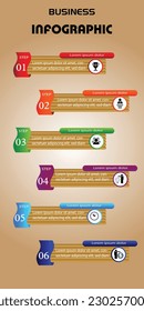 Vector vertical infographic diagram, template for business, presentations, web design,6 options.