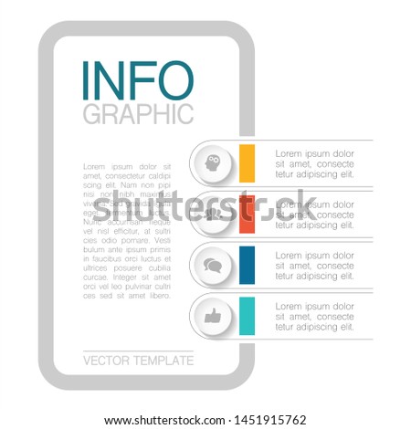 Vector vertical infographic diagram, template for business, presentations, web design, 4 options.
