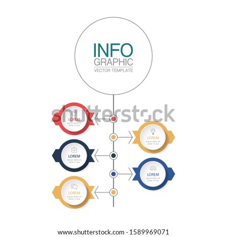 Vector vertical infographic diagram, template for business, presentations, web design, 4 options.
