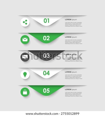 Vector vertical infographic label design template with icons and 5 options or steps for process diagram, presentations, workflow layout or flow chart
