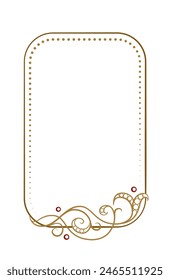 Vector vertical rectangle frame with ivy leaves decoration