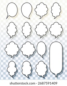 Vector Vertical Speech Bubbles And Comic Balloons For Storytelling