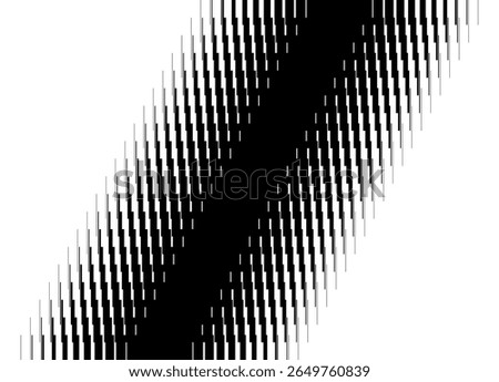 Vector vertical stripe of abstract black pixels on white background. Sport Design Element, Divided Vector Background for Covers, Flyers, Advertising. Halftone, Clusters