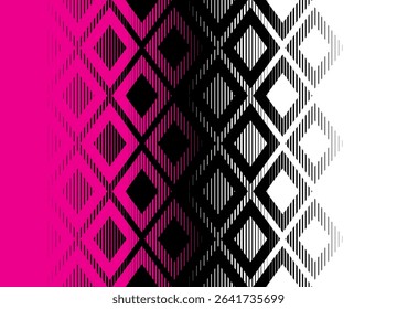 Vector vertical transition from purple, black to white with abstract striped rhombuses from thin lines. Modern vector background. Trendy vector pattern - Powered by Shutterstock - Get 15% off with code: PIKWIZARD15
