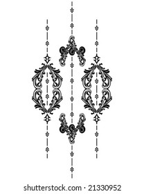 VECTOR Vertical Vintage design elements.