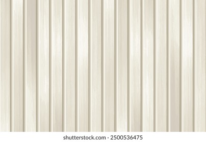 Vector vertical white wooden panel background. Realistic light wood grain texture, natural textured wall, top view of empty wooden surface, siding, textured surface with grunge wood planks.