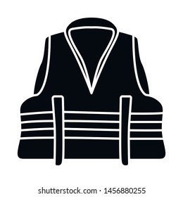 Vector of vest and jacket design sign. Set of vest and lifejacket vector icon for stock.