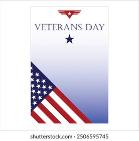 vector of Veterans day poster or banner template 