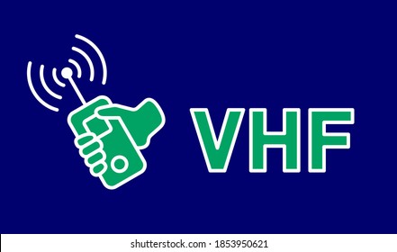 Vector VHF frequency communication system icon