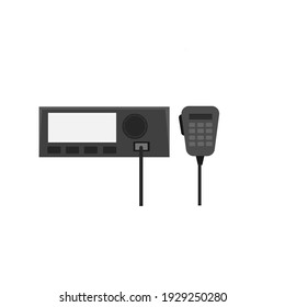 Vector of a VHF radio communication on white background.