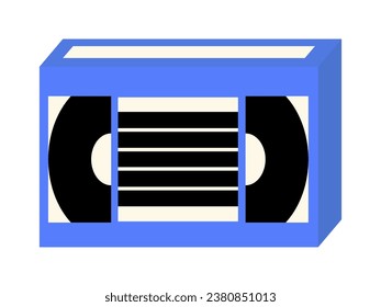 Vector VHS cassette flat style illustration
