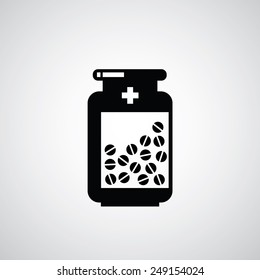 vector vial of medicine symbol   