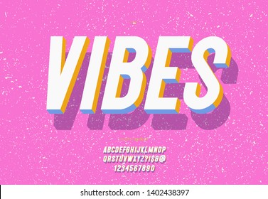 Vector vibes 3d bold typeface