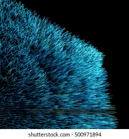 vector vibrant blue color waves modern abstract digital glitch graphic design damaged data file background
