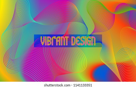 Vector vibrant design background with chaotic swirling amplitude.