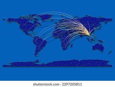 Vector vibrant and detailed map for Cambodia emphasizing export, technology, trade and innovation. Enhance presentations and marketing materials. Ideal for businesses, entrepreneurs.