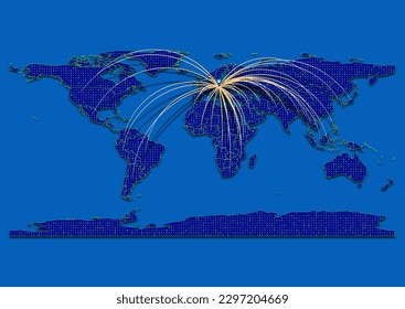 Vector vibrant and detailed map for Czech Republic emphasizing export, technology, trade and innovation. Enhance presentations and marketing materials. Ideal for businesses, entrepreneurs.