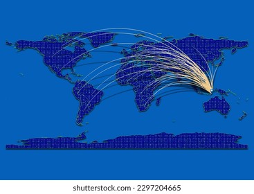 Vector vibrant and detailed map for East Timor emphasizing export, technology, trade and innovation. Enhance presentations and marketing materials. Ideal for businesses, entrepreneurs.