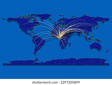 Mapa vibrante y detallado de vectores para Gabón que enfatiza la exportación, la tecnología, el comercio y la innovación. Mejorar las presentaciones y los materiales de marketing. Ideal para empresas, empresarios.