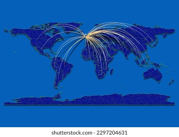 Vector vibrant and detailed map for Ireland emphasizing export, technology, trade and innovation. Enhance presentations and marketing materials. Ideal for businesses, entrepreneurs.